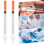20 Pack 1ml Syringe with 27×8mm Cap, Individually Wrapped
