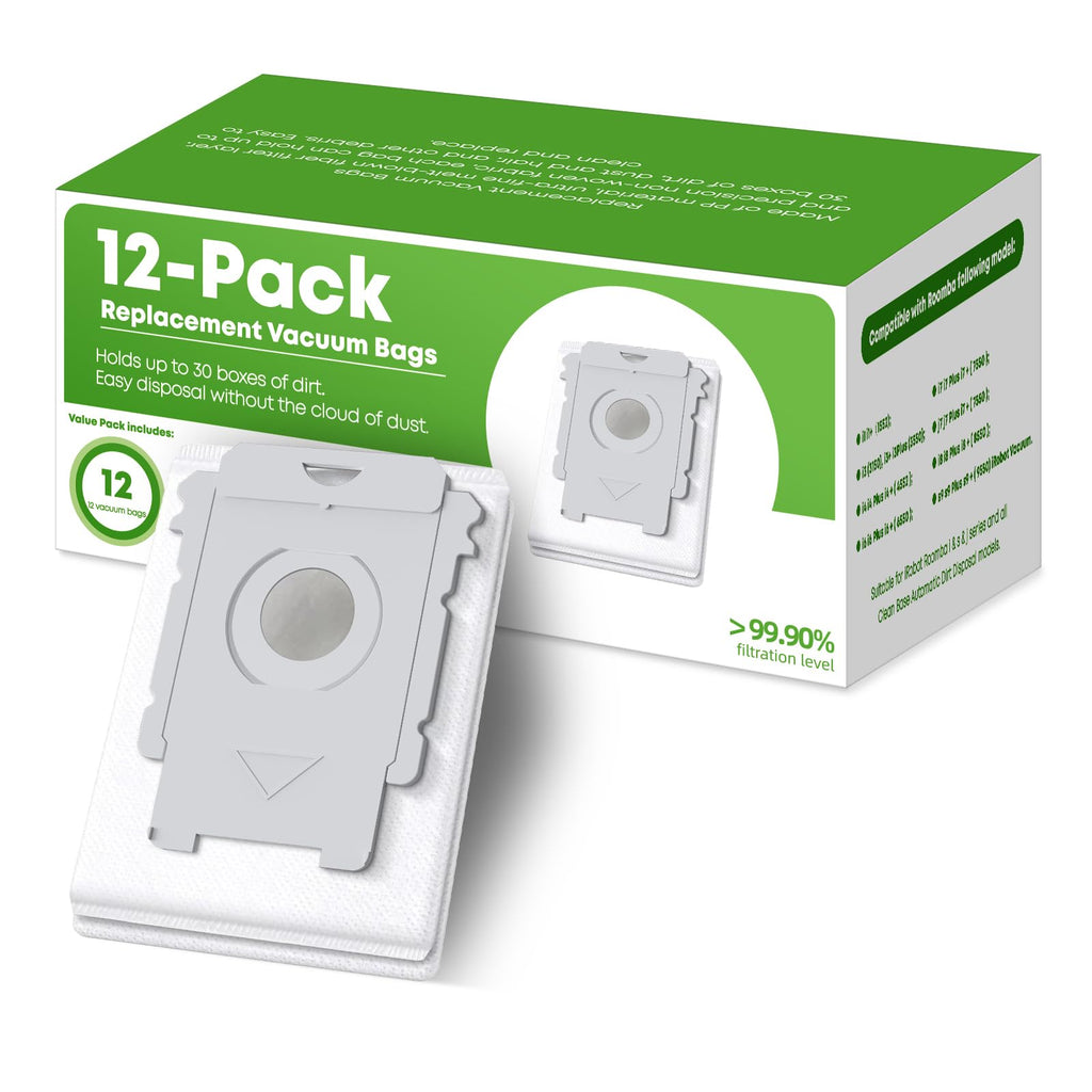 VBN 12 Pack Vacuum Bags for Roomba i/j/s & 100-700 Combo Dirt Disposal Bags