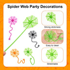HLARTNET 40Pcs Sticky Spider Web Hand Party Favors, Spider Toys Bulk for Kids Boys, Gifts for Birthday Halloween Goodie Bag Filler or Classroom Prizes