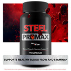 Steel Promax - Extra Strength - Our Best Stamina & Blood Flow Pills For Men - Nitric Oxide Booster Steel Power Supplement - Mens Circulation Support Blood Flow Pills - Max Steelpower Male Supplement