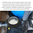 URYKEC SPX5500D Strainer Cover, SPX5500D Pump Lid Replacement with O-Ring, for Hayward Power Flo Matrix SP1590 Pump Series, Black