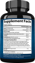 StrongVit Cortisol Supplements for Women and Men with Magnesium, Ashwagandha & L-Theanine. High Cortisol Reducer, Manager, Detox, Lower and Control. Sleep Support & Stress Relief, USA
