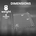 BalanceFrom Puzzle Exercise Mat 1/2' Thick, EVA Interlocking Foam Floor Tiles for Home Gym, Mat for Home Workout Equipment, Floor Padding for Kids, Gray, 24 in x 24 in x 1/2 in, 48 Sq Ft - 12 Tiles