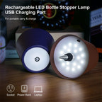 SOUDFK Wireless Bottle Lamp, 2024 New 3 Color Rechargeable Wine Bottle Lights for Bars Restaurants (Bronze, 1PC) v