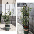 Garden Trellis for Climbing Plants Outdoor, Metal Plant Trellis with PE Coated, Rustproof Plant Support for Flowers Vegetable Vine, Tomato cage for Potted Plants Indoor Outdoor,Lightweight - 2 Pack