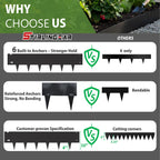 40"x10" Metal Landscape Edging, 6-Pack (20ft Total) – Rustproof Galvanized Steel Garden Border, Lawn & Flower Bed Edging, Decorative Hammer-in Outdoor Landscaping Border for Yard, Pathways & Driveways