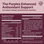 Proper, The Purples Nutrient-Dense Superfood Powder - Antioxidant Supplement and Cellular Support – Acai, Amla, Blueberry, Vitamin C, B Vitamins & More - Enhanced with Prebiotic Fiber & Probiotics
