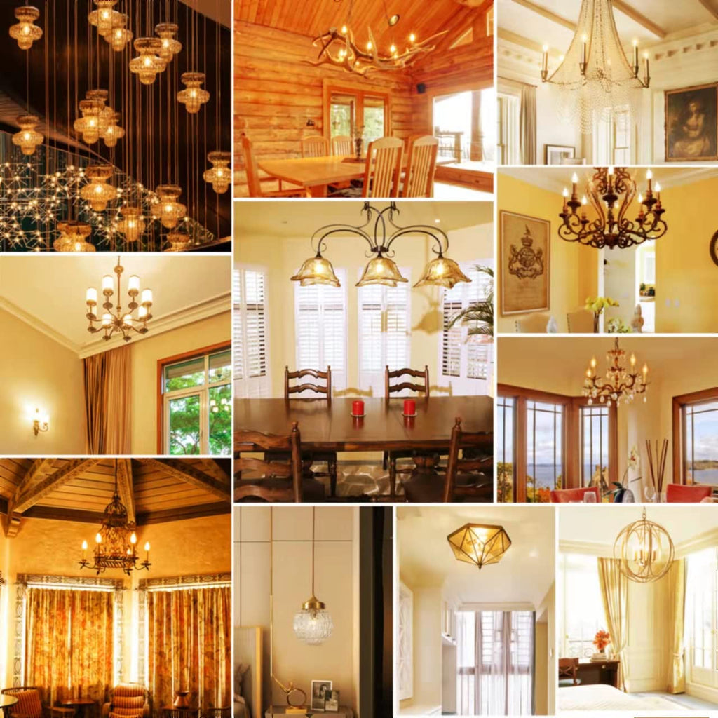 HMYYJT Dimmable LED Candelabra Bulb 25W Equivalent E12 LED Bulb 2700K Soft Warm White, Chandelier Light Bulbs, 2W 200LM Flame Tip CA10 Candle Light Bulb 24 Pack