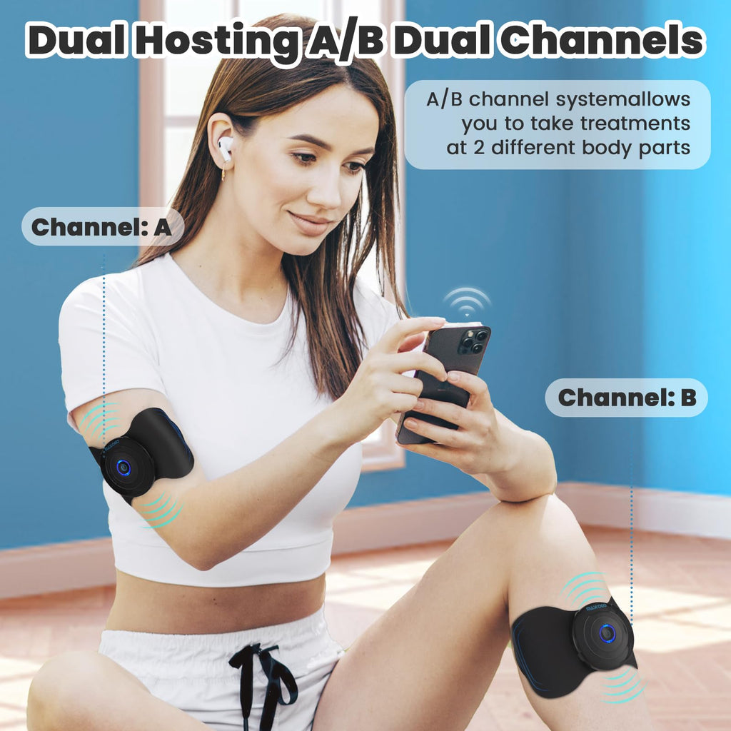 MASTOGO Wireless TENS Unit Back Pain Relief Massager- Muscle Stimulator Machine - Wireless TENS Unit Muscle Stimulator- tens Unit