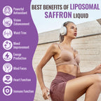 Resciency Liposomal Saffron Supplements Drops 88.5mg – High Bioavailability Liquid Saffron Extract for Mood Support, Energy, Focus & Vision with Ashwagandha, Magnesium, Zinc, B12 & D3, 2 fl oz
