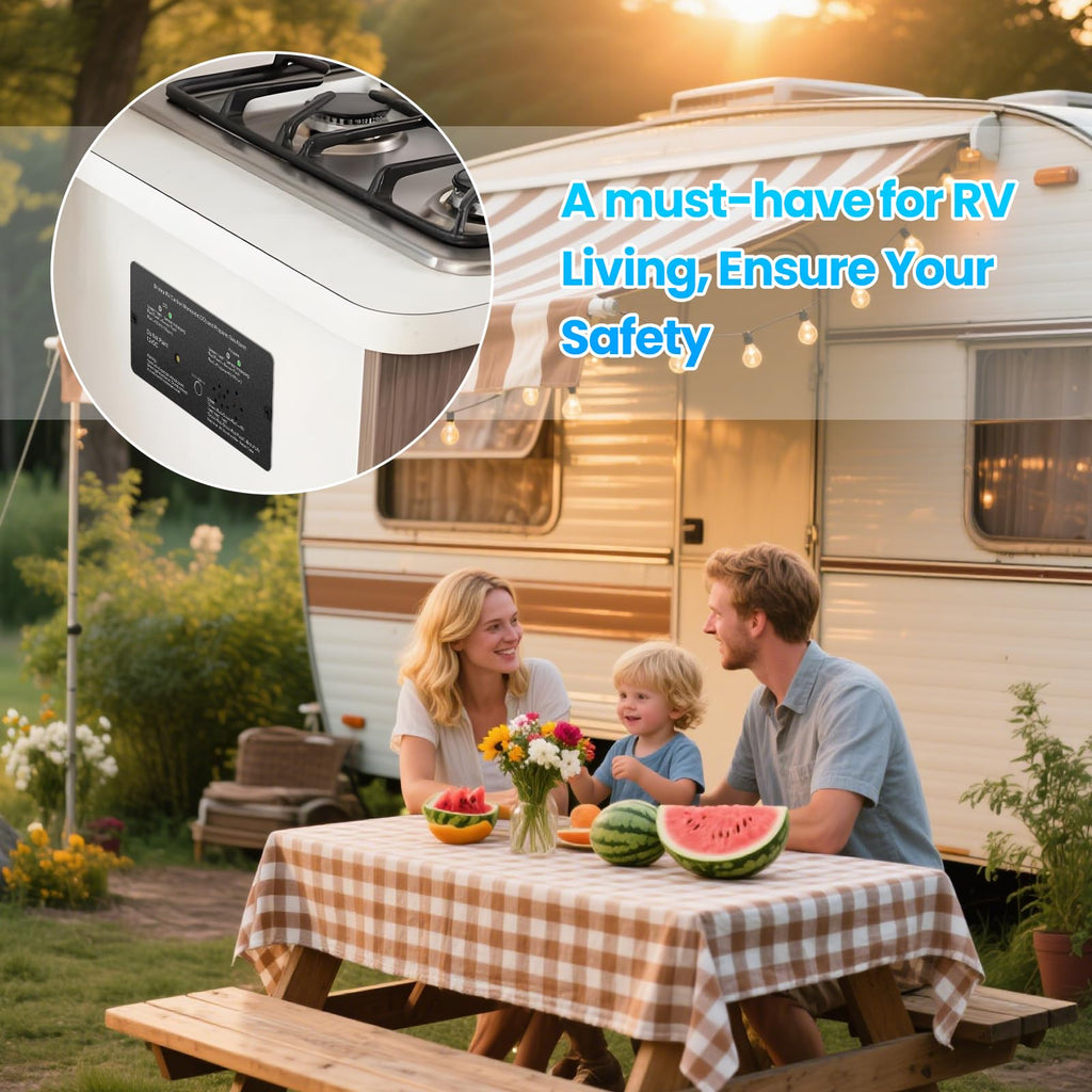 RV Carbon Monoxide & Propane Gas Alarm, Briidea Dual LP/CO Alarm with Separate LED Indicator Light, Metal Housing, 100dB Loud Alert, Flush Mount, Compatible Replacement for Safe-T-Alert 30-442 Series