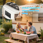RV Carbon Monoxide & Propane Gas Alarm, Briidea Dual LP/CO Alarm with Separate LED Indicator Light, Metal Housing, 100dB Loud Alert, Flush Mount, Compatible Replacement for Safe-T-Alert 30-442 Series