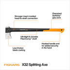 Fiskars X32 Splitting Axe 32", Splitter for Large Wood Logs & Firewood