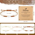 Ecation 30 Sets Horse Bracelets Gift Horseshoe Party Favors for Horse Lover