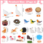 HIYZI 93 Pcs Fairy Garden Accessories Miniature House Figurines Kit