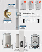 TEEHO TE001 Keyless Entry Deadbolt with Keypad for Front Door, Satin Nickel