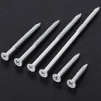 WenSilon(100 PCS) 1/4" x1-1/4 White Concrete Screw Anchor White Flat Head for Anchoring to Masonry, Block or Brick Stucco