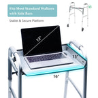 BAGSFY Walker Tray for Folding Walkers with Cup Holder – Hard Tray Table for Seniors,Easy Install, Universal Fit Walker Accessory for Meals, Drinks, Reading, Laptop