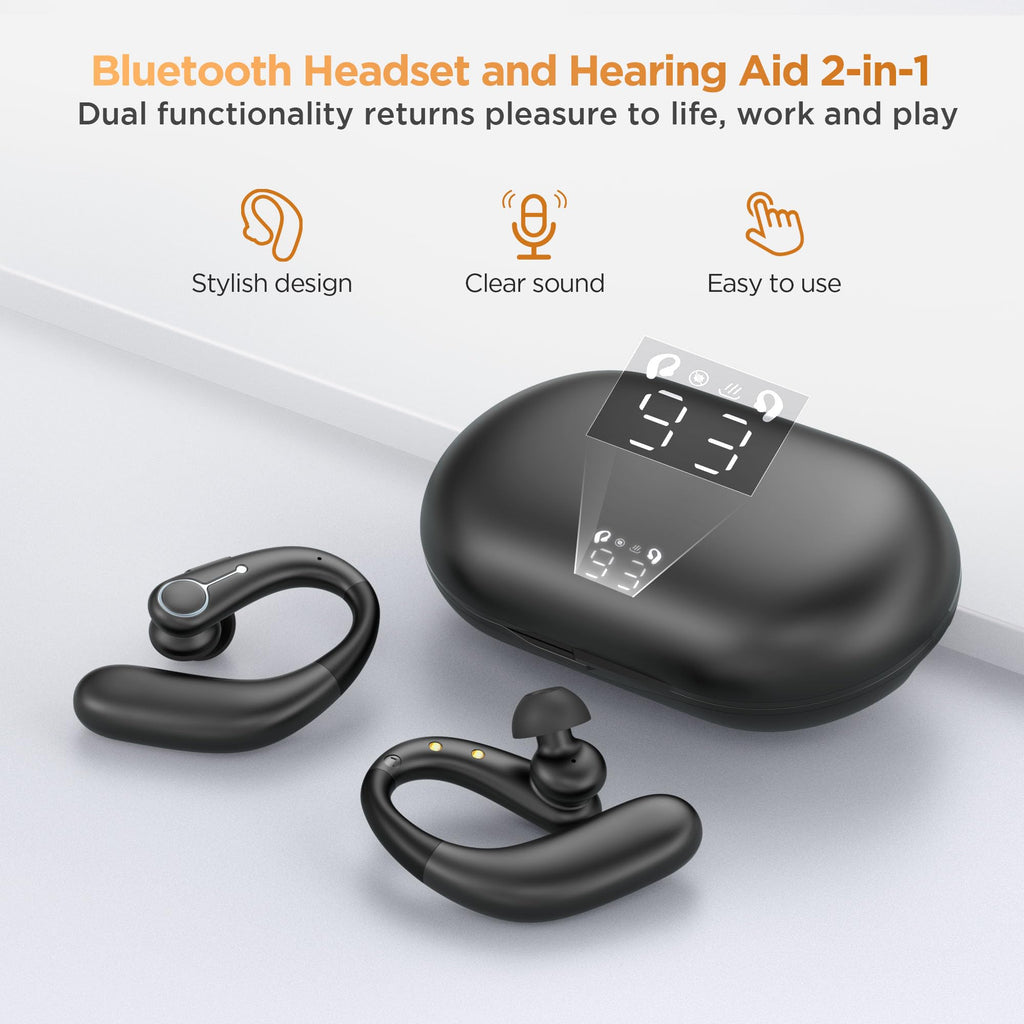 Hearing Aids, Hearing Aids for Seniors with Bluetooth, FSA&HSA Eligible, Rechargeable Hearing Aid with APP for People with Hearing Loss, 5 Levels of Volume Automatic Noise Cancellation, Clear Sound and Easy to Use