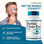 Retina Clear Eye Supplement - Retina Clear for Eyes Capsules - Maximum Strength, Advanced Formula All Natural Visual Wellness, RetinaClear Pro Reviews (3 Pack)