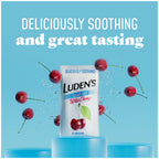 Luden's Sore Throat Relief Lozenges for Minor Everyday Irritation & Dry Mouth, Sugar Free Wild Cherry Flavored Drops, 25 Count, Pack of 12