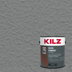 KILZ Over Armor Textured Solid Coating Resurfacer for Wood, Composite and Concrete Surfaces, Slate Gray, 1 Gallon