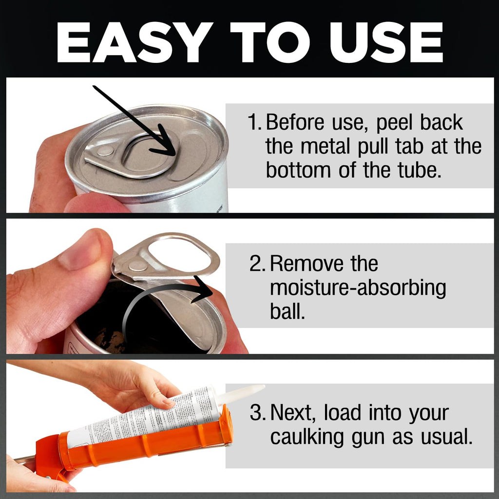 Berkland Polyurethane Windshield Adhesive, Black - Fast Curing Glass Glue