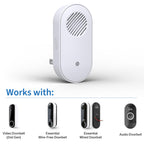 Arlo Chime 2 with Built-in Siren, Audible Alerts & Customizable Melodies – Wi-Fi Enabled, Compatible with Doorbell & Security Cameras (Renewed)