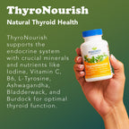 Ridgecrest Herbals ThyroNourish, Thyroid Support, Herbal and Vitamin Supplement with Ashwagandha, L-Tyrosine, Iodine, Copper, Kelp. Supports Energy, Metabolism Health, Normal Sleep (60 Caps, 30 Serv)