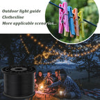 Vinyl Coated Wire Rope 304 Stainless Steel Coated Wire Cable-Black, 1/16" OD to 3/32" x 1000FT, with 300 Pcs Crimping Sleeves-Cable for String Lights, Suitable for Clotheslines