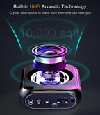 Jkoailiwi Voice Amplifier with Wireless Lapel Microphone, Personal Teachers Microphone for Classroom, Portable Megaphone PA Speaker Headset System, Wireless Voice Amplifier for Tour Guide/Yoga
