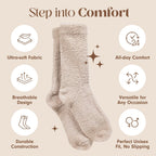 Unboxme Gifts Sweet Dreams Nylon Cloud Socks - Ultra Soft Warm Cozy Sleep & Lounge Socks for Women & Men - Plush Cold Weather Comfort Socks (Nylon Grey)