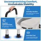 Toilet Seat Riser for Seniors, Raised Toilet Seat with Handles - FSA/HSA Eligible, Adjustable Height & Width, Supports 400 lbs - Universal Fit for Elderly, Handicap, Post-Surgery & Pregnancy