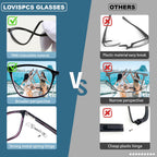 Distance Nearsighted Glasses for Women,Near Sighted Vision Driving Farsighted Eyeglasses,Oversized Nearsight See Far Away Sight Blue Light Computer Eye Glass,Fashion Cat-eye Farsighted TR90 Frame 2.0