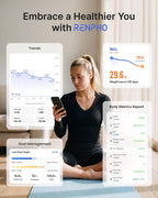 RENPHO Smart Scale for Body Weight, FSA&HSA Eligible, Bathroom Digital Scale with BMI, Body Fat, Bluetooth Fitness Equipment Sync with Apps, Accurate for Weight Loss, Home Use, 400 lbs - Elis 1