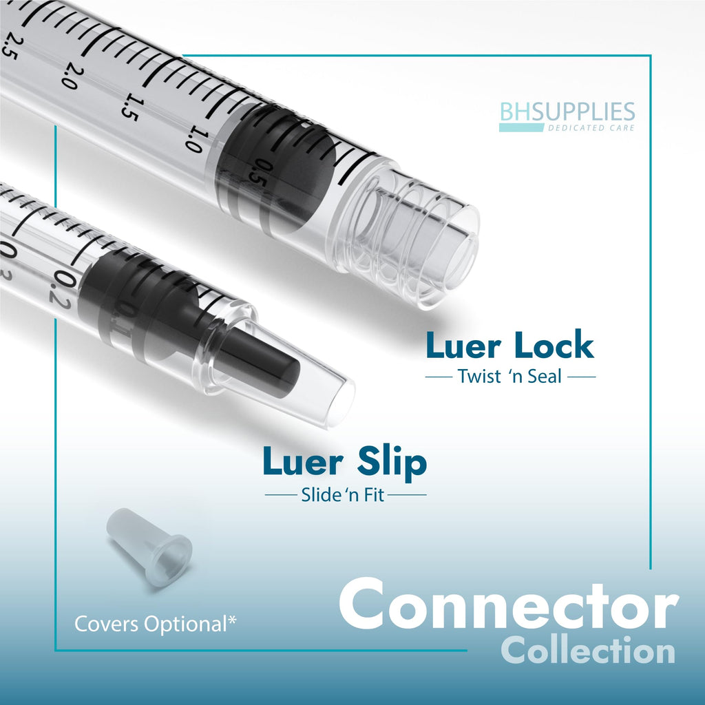 Bulk Case: BH Supplies 10mL Luer Slip Sterile Syringes - Individually Wrapped (1600 Syringes, 16 Boxes, 100 Units)