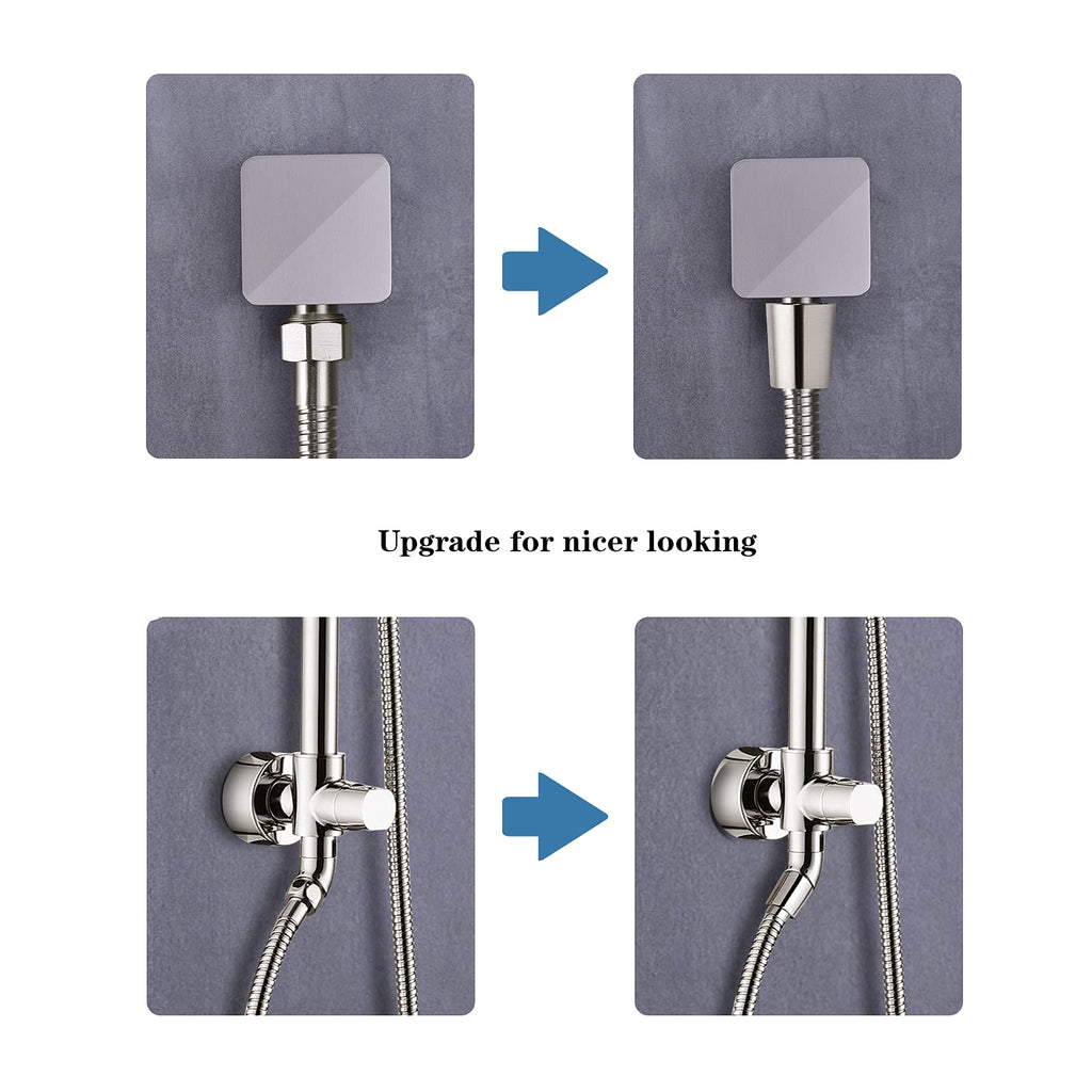 BRIGHT SHOWERS Shower Hose For Hand Held Shower Heads, 79 Inches Cord Extra Long Stainless Steel Hand Shower Hose, Ultra-Flexible Replacement Part with Brass Insert, Brushed Nickel