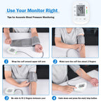 Blood Pressure Monitor, Aile Blood Pressure Machine Upper Arm Large Cuff(8.7"-16.5"), High Automatic Blood Pressure Monitors Cuff for Home Use, (BP) Manual Arm Blood Pressure Monitors, 2 * 99 Memory