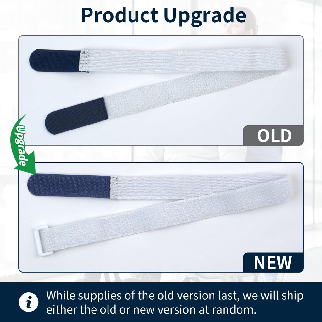 4 Packs Leg Bag Straps(Blue), Urine Drainage Bag Strap Catheter Leg Bag Straps with Soft Elastic Fabric Comfortable Silicone Grips for Men Women