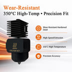 2 Pack 0.4mm A1 Mini/A1/A2L Hotend Kit Hardened Steel Nozzle for Bambu Lab