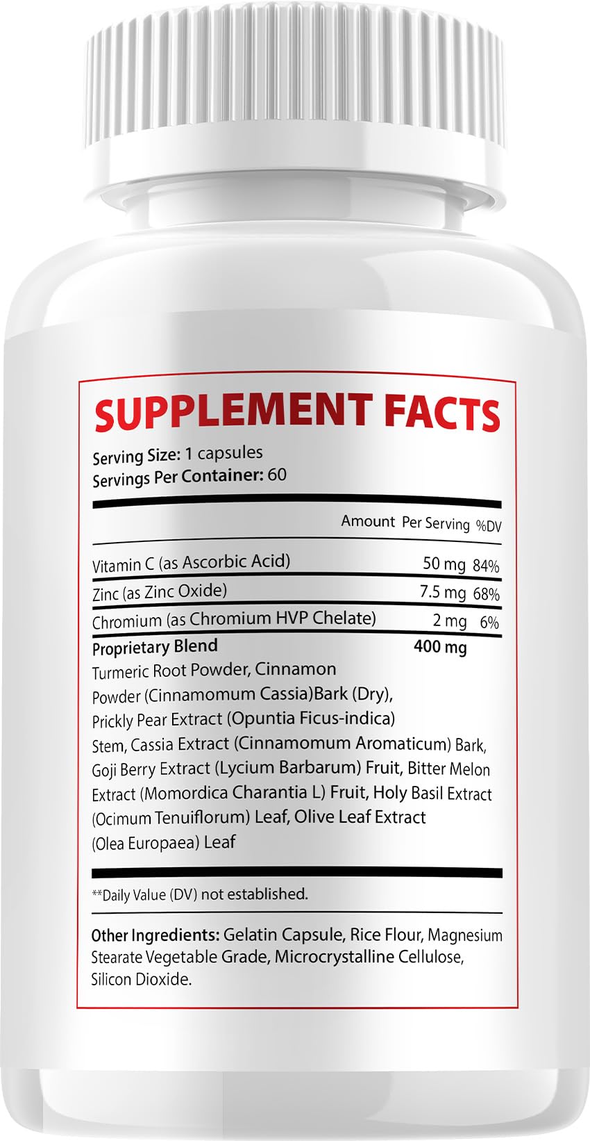 Gluco Core Capsules – GlucoCore Natural Blend Daily Health Supplement (1 Pack - 60 Capsules)