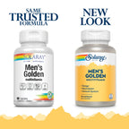 SOLARAY Men's Golden Multi-Vitamin Capsules - Multivitamin for Men, Contains Vitamin A, D, C, Zinc, & Magnesium, Daily Supplement, Essential Minerals for Energy & Overall Health - 90 Ct Capsules