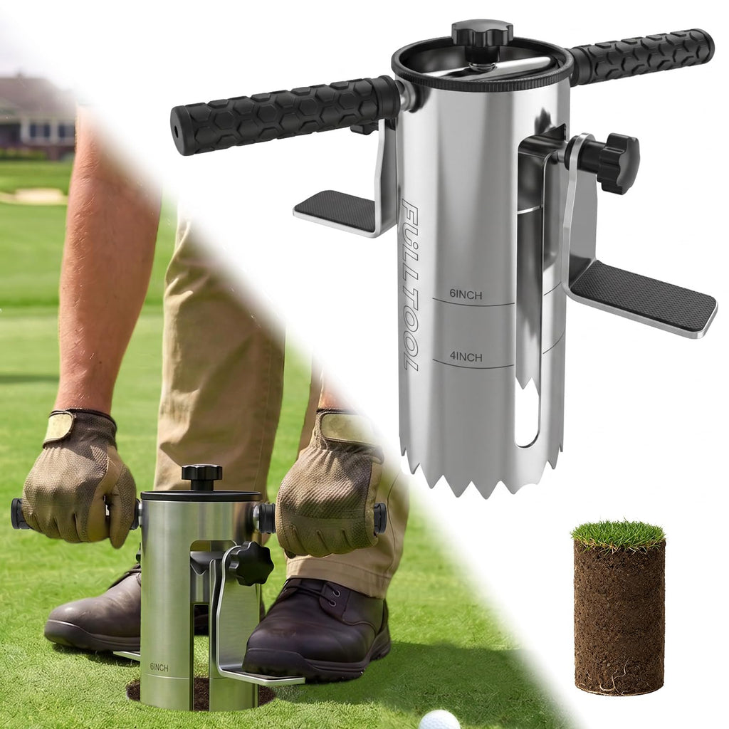 FULLTOOL® Golf Hole Cutter, Stainless Steel with Foot Pedal, USGA Standard