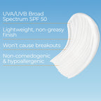 Eucerin Sun Clear Skin Face Sunscreen Lotion SPF 50 for Acne Prone and Oily Skin, Lightweight Sunscreen with Oil-Absorbing Minerals, Won't Cause Breakouts, Hypoallergenic, 2.5 Fl Oz Bottle