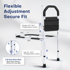 MNIENT Bed Rails for Elderly Adults Safety - ASTM Approved Bed Side Rail for Seniors with Support Leg,Two-side Storage Bag, Non-Slip Bed Assist Cane Guard,Adjustable Bedrails for King,Queen,Full,Twins