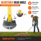 Heavy Duty Thatch Rake for Lawns, 15" Dual-Sided Dethatching Rake with Sharp Steel Tines, Manual Dethatcher and Scarifier Tool for Dead Grass, Moss & Thatch Removal, 70" Adjustable Long Handle