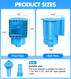 BluSwim Standard Pool Wall Skimmer for Above Ground Pools, Heavy Duty ABS Through Wall Pool Skimmers with Return Jet & Vacuum Plate, Thru-wall Skimmer Kit Compatible with All Width 6 '' Openings