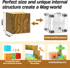 150PCS Magnetic Blocks-Build Mine Magnet World Pumpkin Edition Kids Building Outdoor Toys for 3 4 5 6 7 Years Old Boys Girls, Magnetic STEM Toddler Construction Toys for Halloween Birthday Gifts