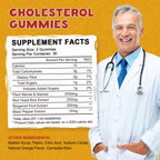 LUCNVEM Cholesterol Supplements Gummies for Cholesterol Healthy, Natural Cholesterol Complex for Maintain Healthy Cholesterol Levels, Daily Easy Cholesterol Gummies Snacks - 30 Day Supply
