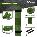 NEALFIT Barbell Pad Squat Pad for Squats���Squat Bar Pad���Great for Weightlifting,Lunges and Hip Thrusts���Foam Sponge Pad���Fit Standard and Olympic Bars Perfectly (Army Green)